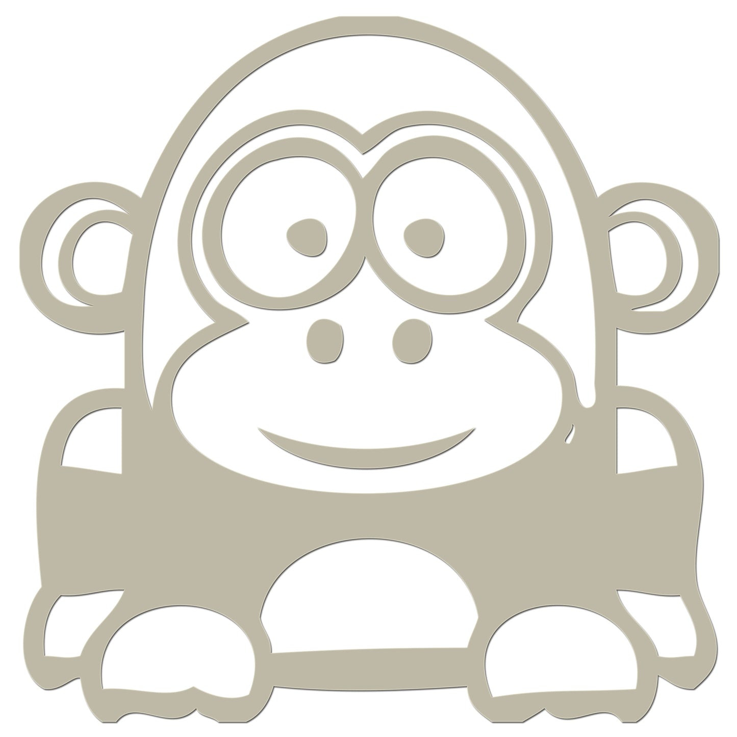 Funny Cartoon Gorilla Iron On HTV Transfer