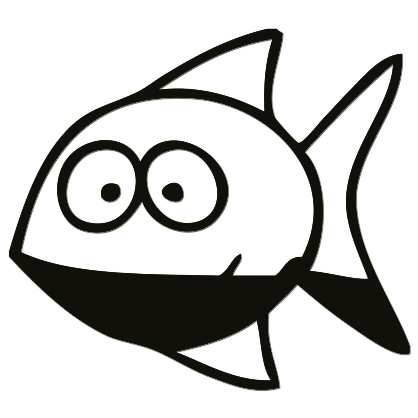 Funny Cartoon Fish Iron On HTV Transfer