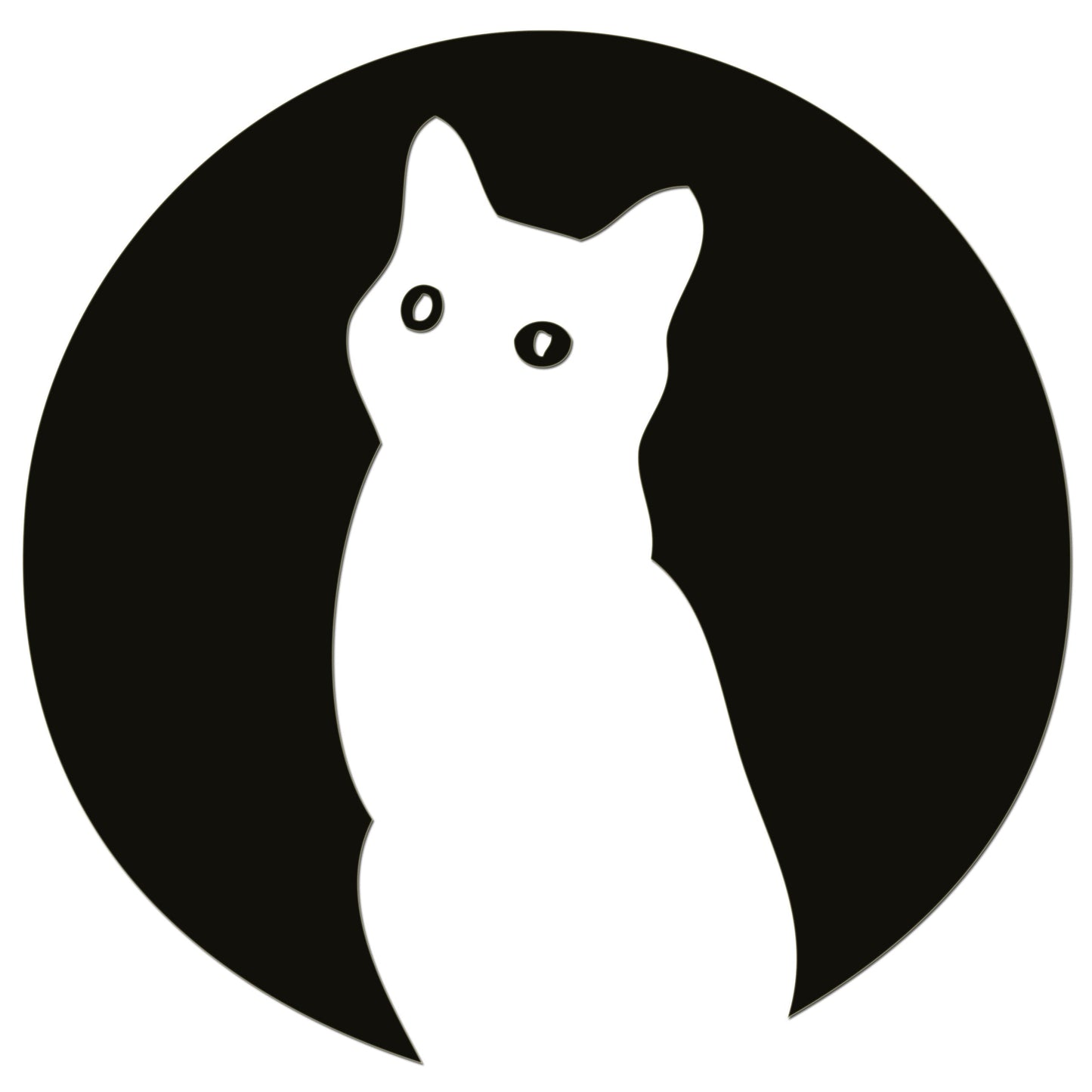 Moon Cat Iron On HTV Transfer