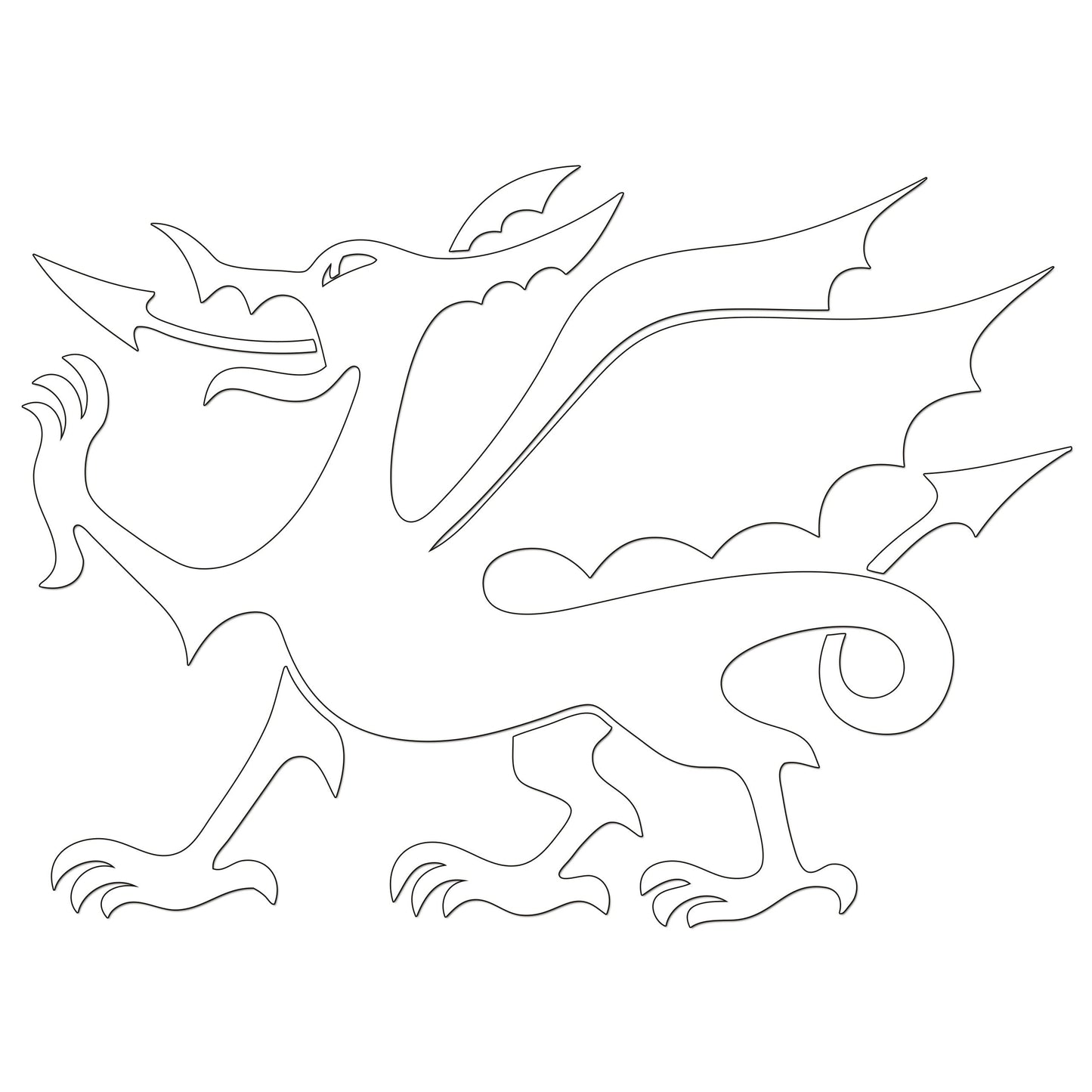 Welsh Dragon Iron On HTV Transfer