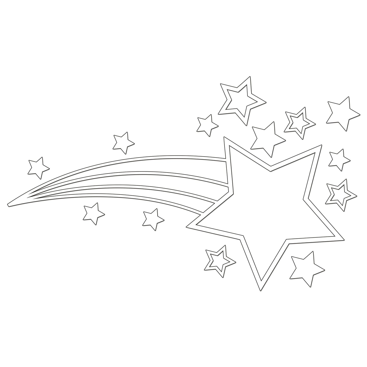 Shooting Stars Iron On HTV Transfer