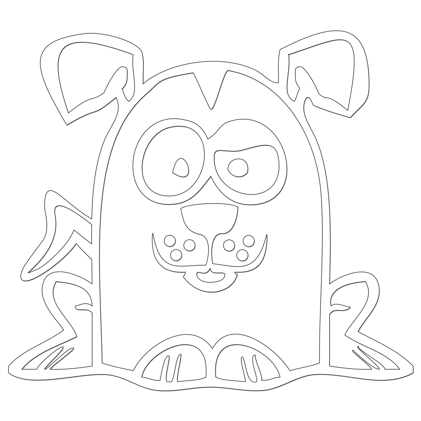 Funny Cartoon Dog Iron On HTV Transfer