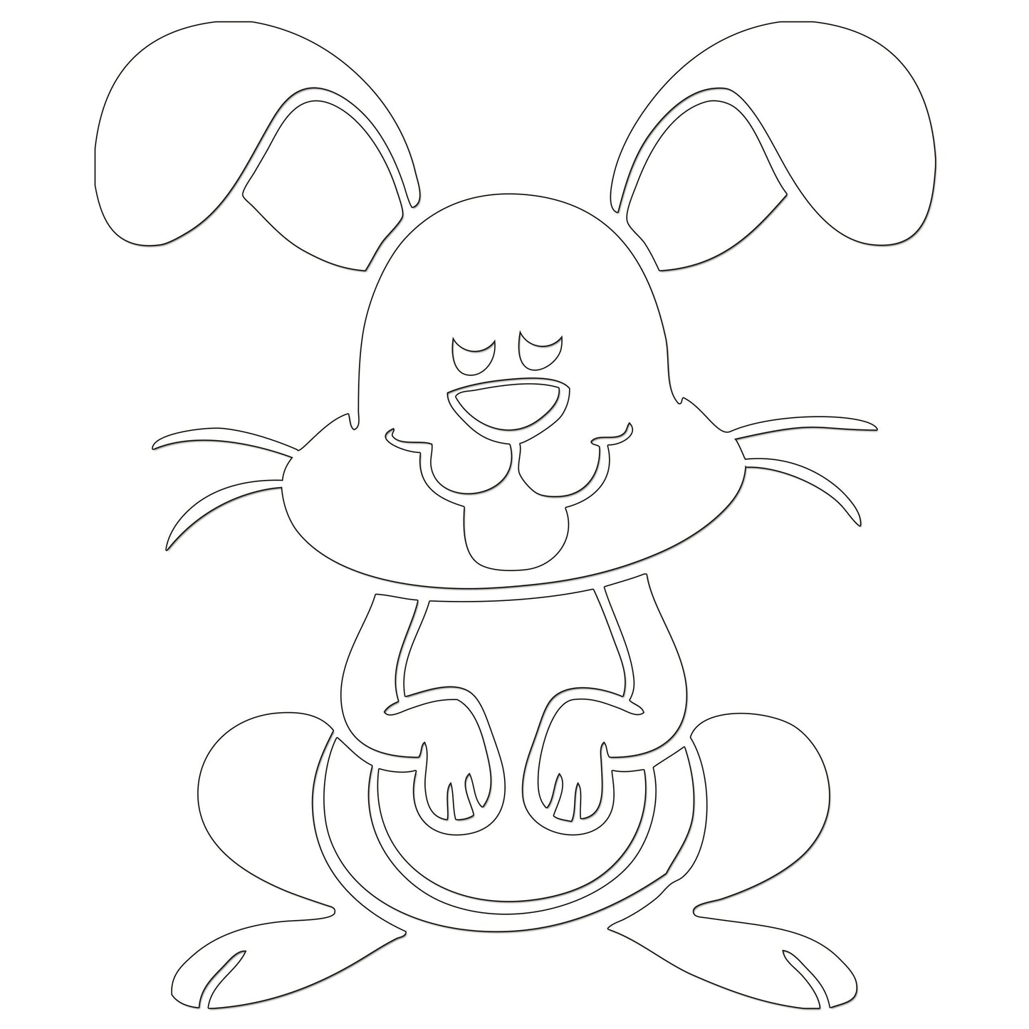 Cartoon Bunny Iron On HTV Transfer