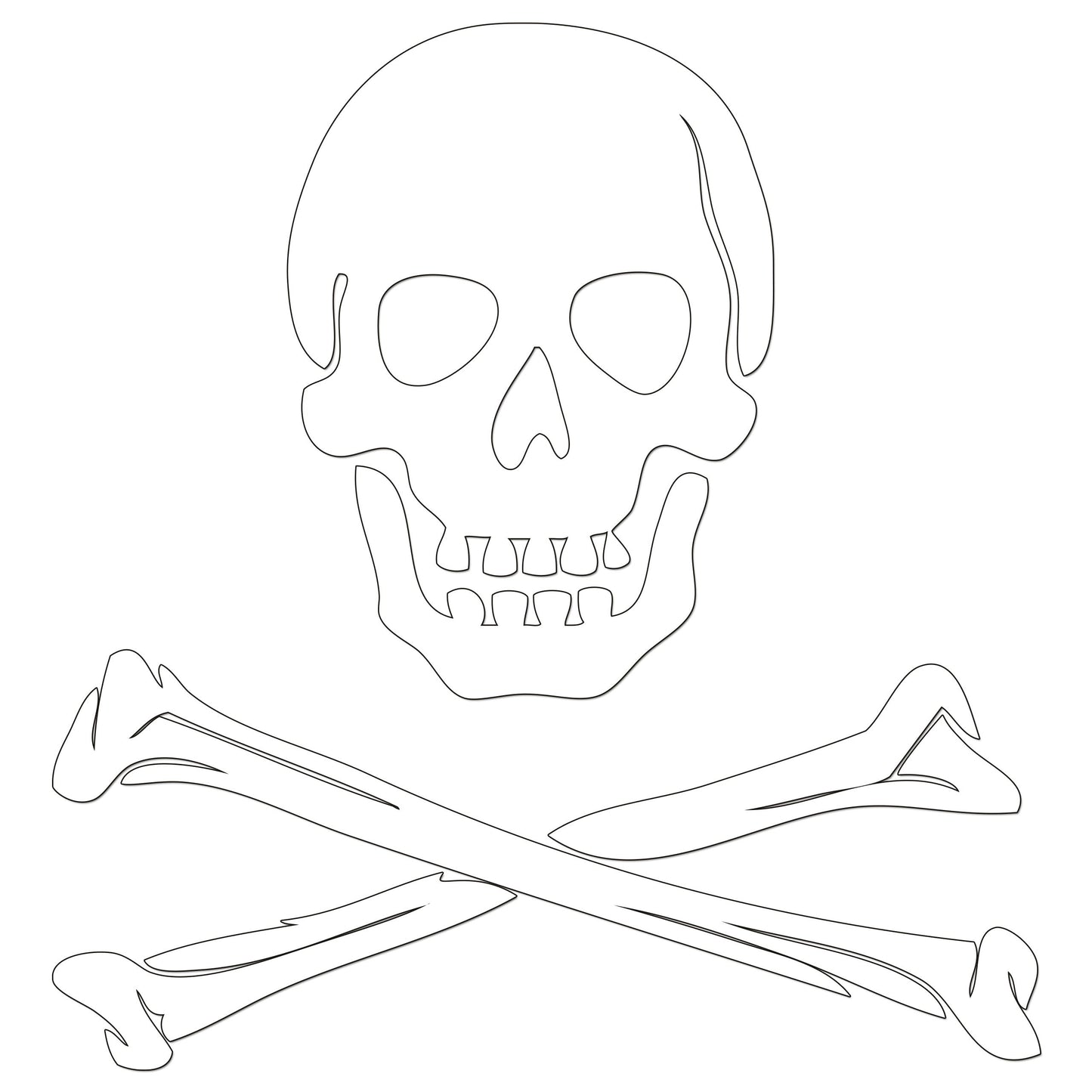 Skull And Crossbones Iron On HTV Transfer