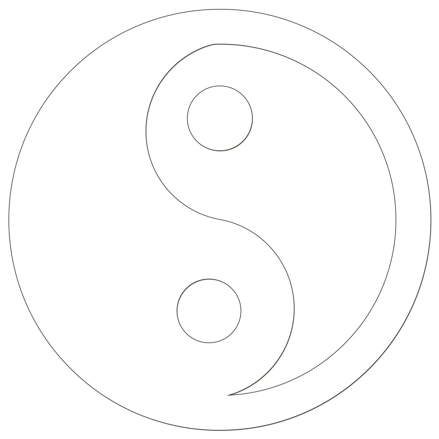 Yin Yang Iron On HTV Transfer