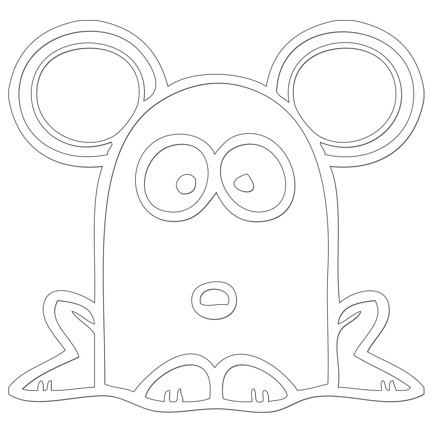 Funny Cartoon Mouse Iron On HTV Transfer