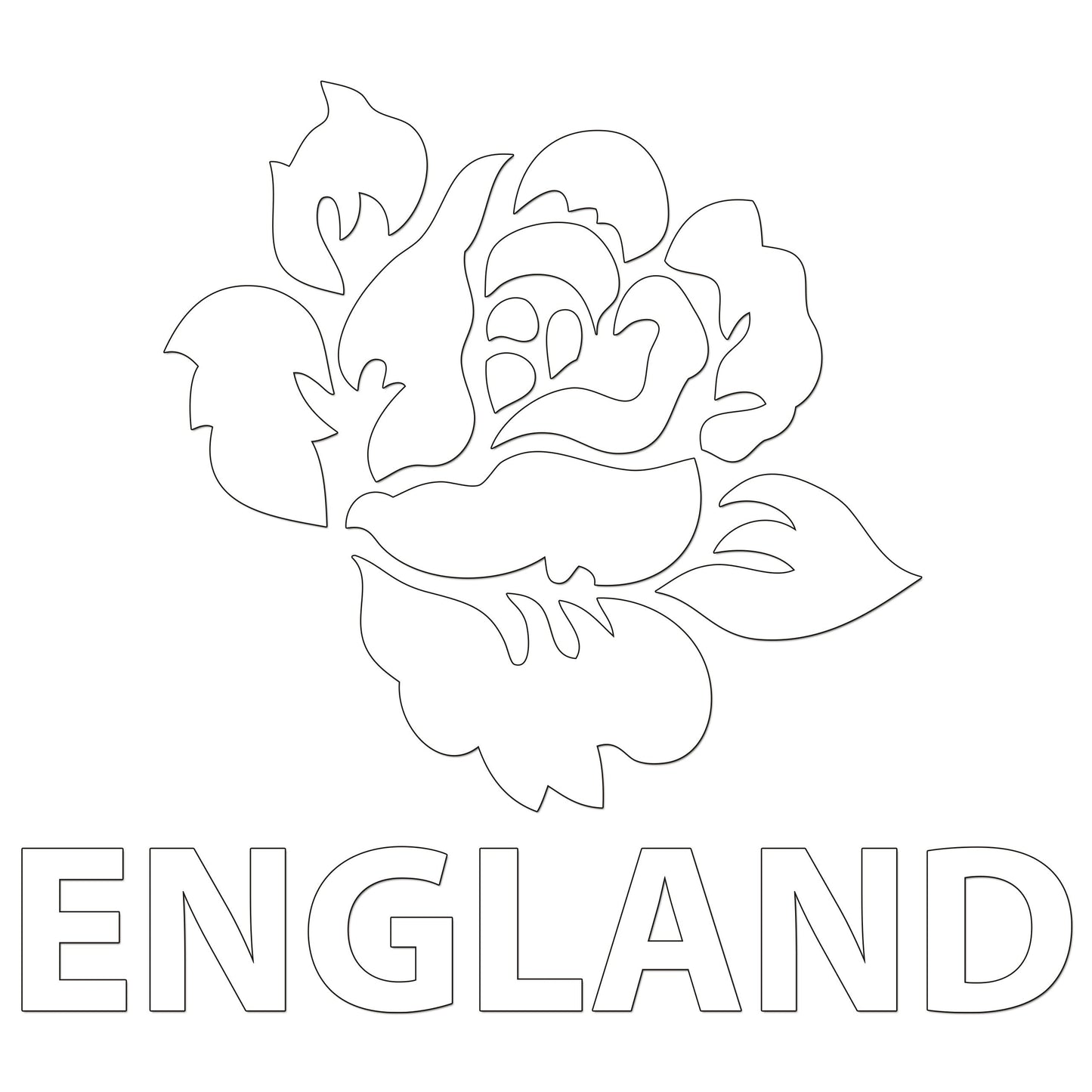 Rose Of England Iron On HTV Transfer