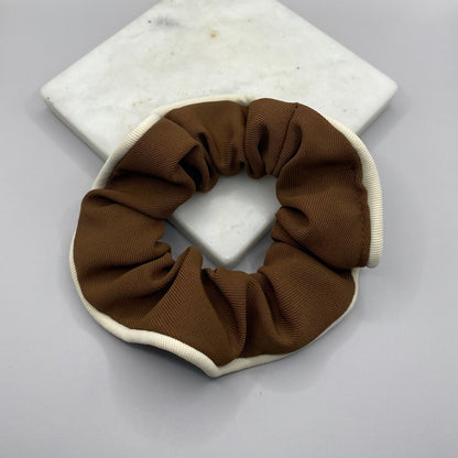 Brooklyn Coffee And White Scrunchie