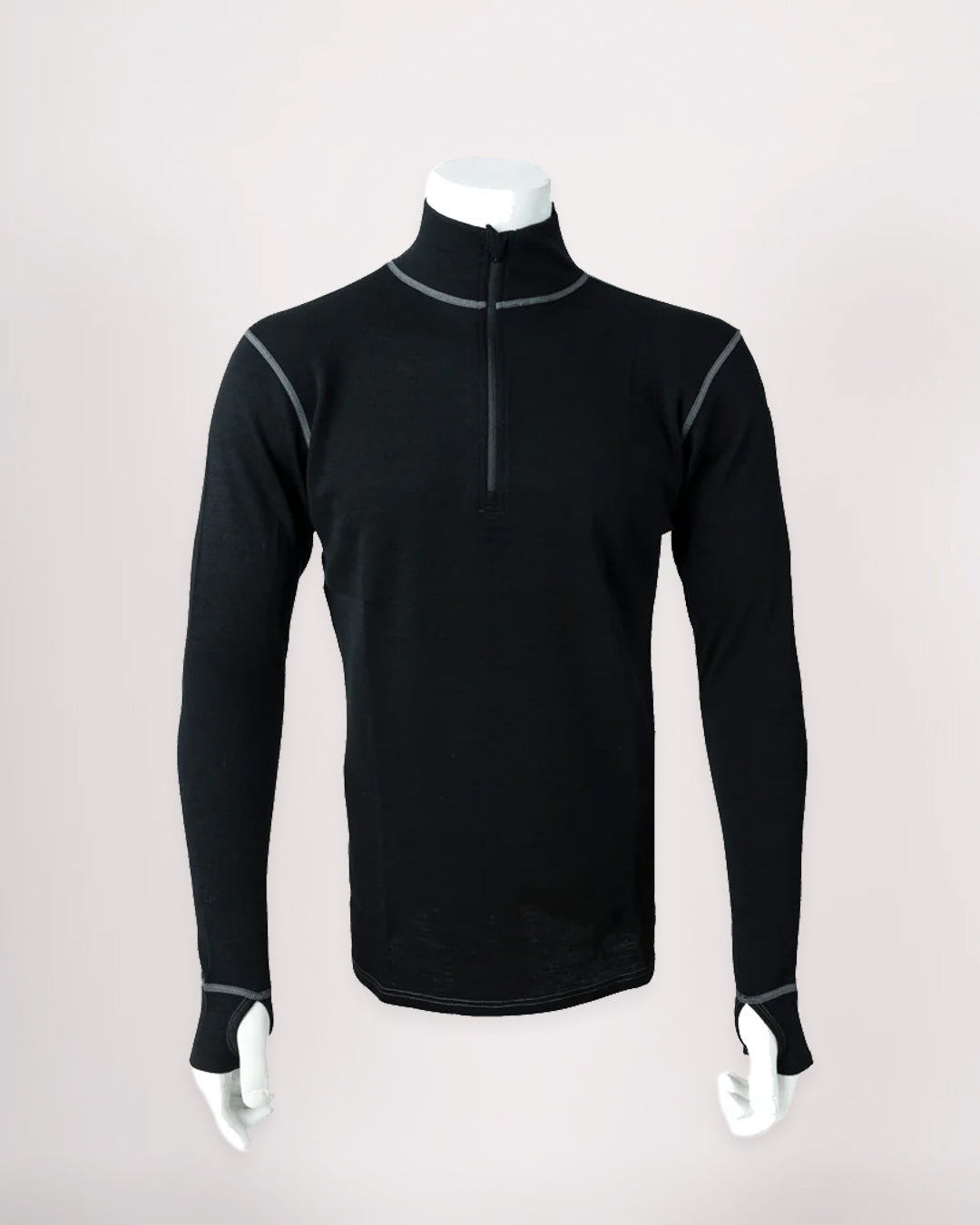 100% Merino Wool Zip Up Base Layer