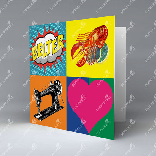 Glasgow Pop Art 1 - Greetings Card