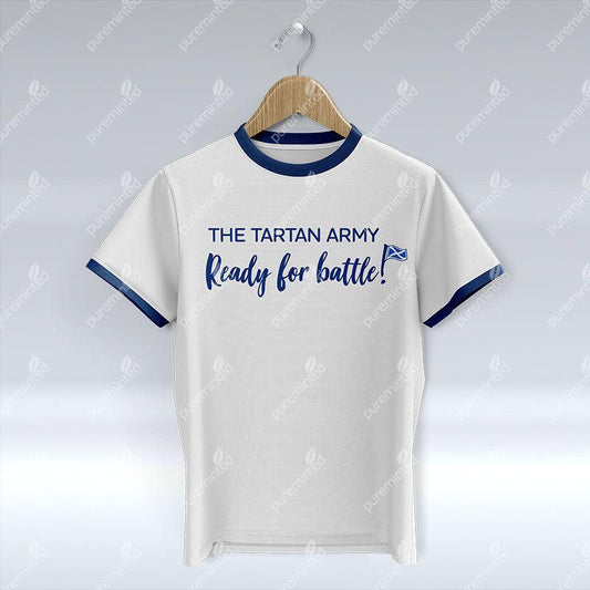 The Tartan Army - Ready For Battle! - White T-Shirt