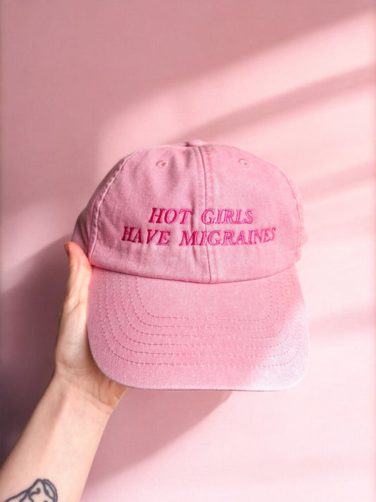 Hot Girls Have Migraines embroidered baseball cap