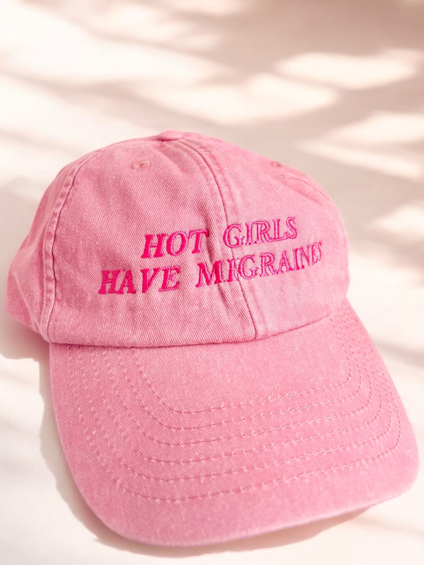 Hot Girls Have Migraines embroidered baseball cap