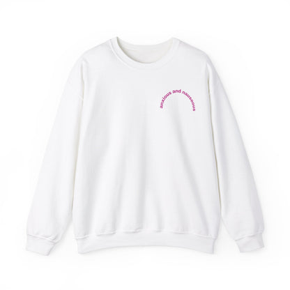 Anxious & Nauseous embroidered crewneck sweatshirt