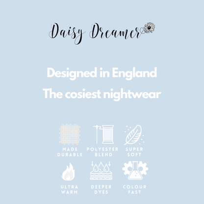 Women's Grey Plush Fleece Hooded Pyjama Set Soft Cosy Nightwear Teddy Fabric Loungewear Available in Sizes UK 8-22 by Daisy Dreamer